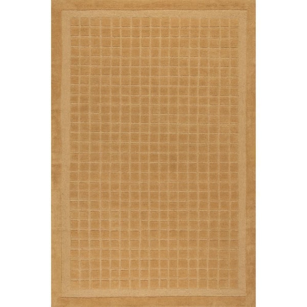 Fritz Checked Wool Golden Yellow 6 ft. x 9 ft. Indoor Area Rug