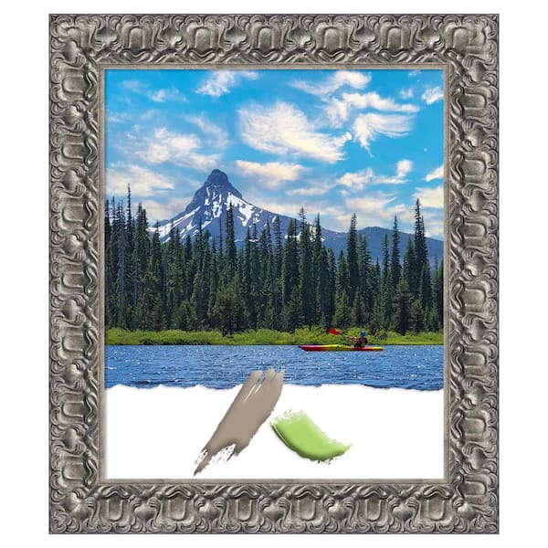 Amanti Art Silver Luxor Wood Picture Frame Opening Size 20 x 24 in.