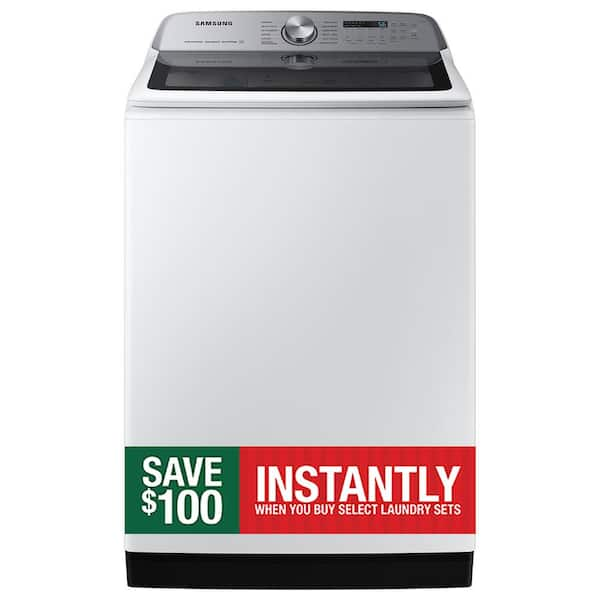 Samsung 5.2 cu. ft. Large Capacity Smart Top Load Washer with Super Speed  Wash in White WA52DG5500AW - The Home Depot