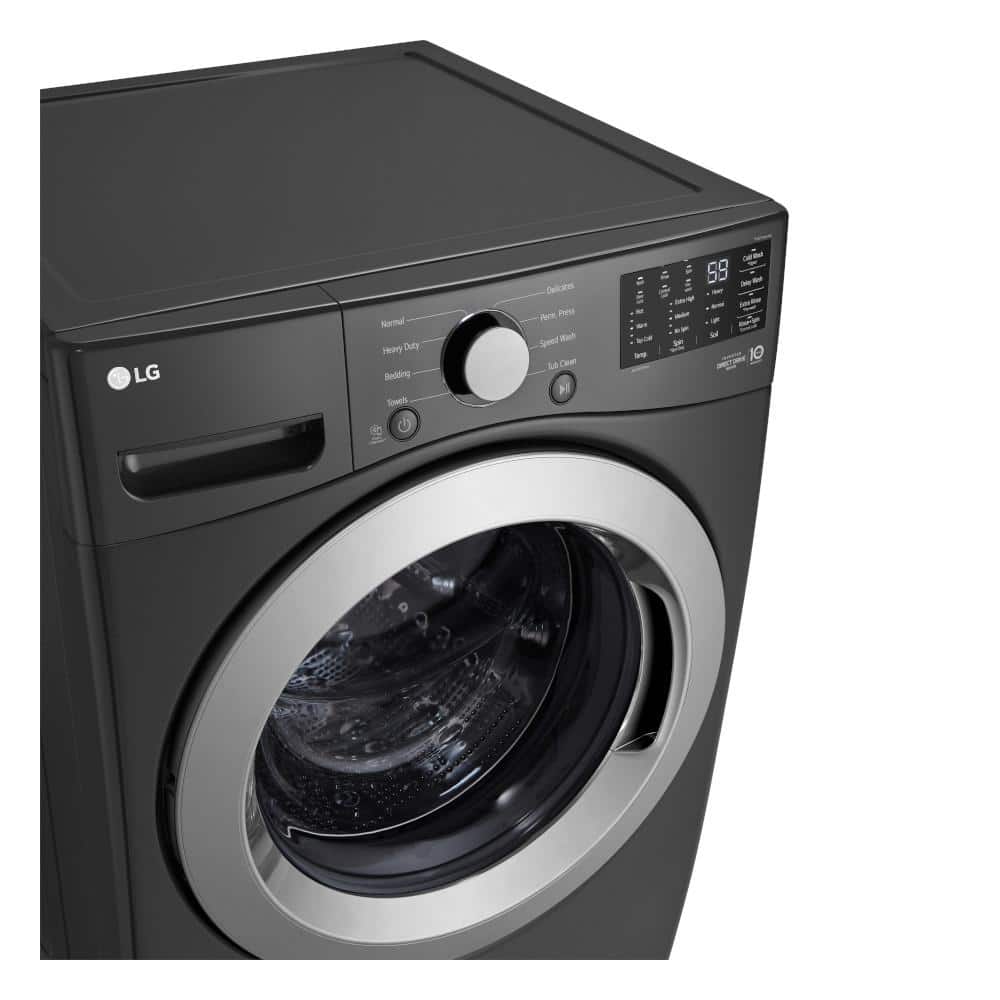 5.0 Cu. Ft. High Efficiency Black Front Load Washer