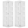 Krosswood Doors 60 in. x 80 in. Shaker 5-Panel Solid Core Primed MDF Wood Interior Bifold Double Door with Hardware SH.151BF.50.68.138
