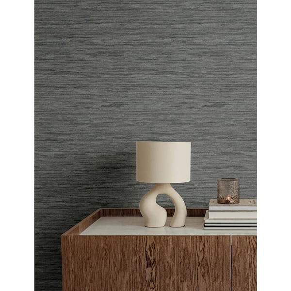 Sheehan Stone Faux Grasscloth Textured Non-pasted Paper Wallpaper