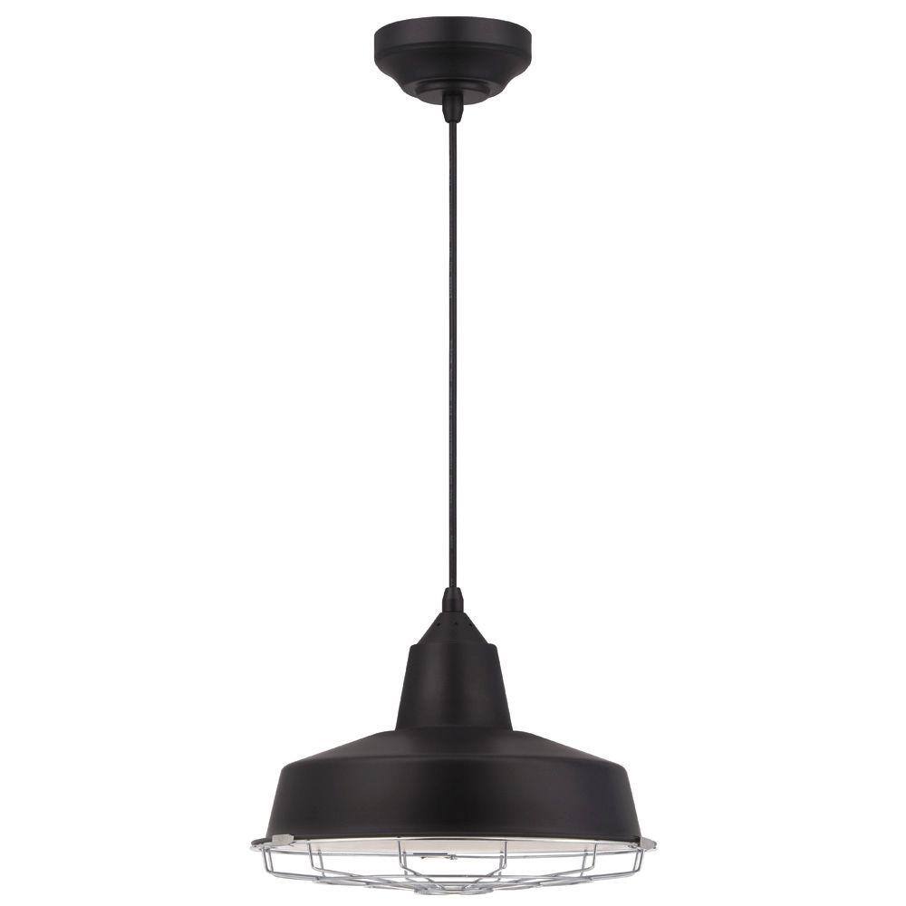 Westinghouse Academy 60-Watt Equivalent Black Integrated LED Pendant ...