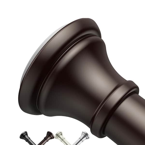 Adjustable Bronze Shower Curtain Rod 16.50 in. L x 2.80 in. W W Rust Resistant Tension Rod for Bath Kitchen Balcony