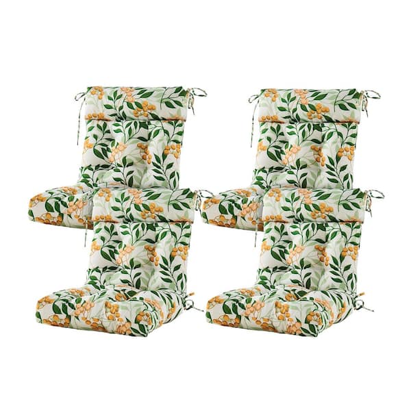 ARTPLAN Seat/Back Outdoor Chair Cushion Patio Cushion Tie Tufted Replacement for Patio Furniture 20 in. x20 in. x4 in.