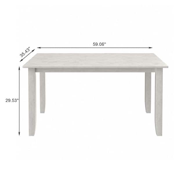 5-Piece Kitchen Table and Chairs Set, Gray Dining Table with Upholstered X-Back Chairs, Dining Room (Set for 4)