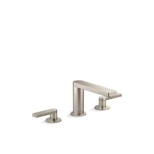 Composed Widespread Bathroom Sink Faucet With Lever Handles 1.2 GPM in Vibrant Brushed Nickel