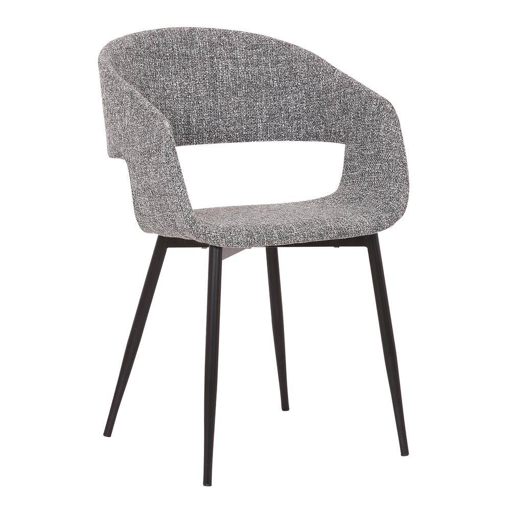 Armen Living Jocelyn Contemporary Dining Chair in Black Metal Finish ...