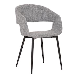 Jocelyn Contemporary Dining Chair in Gold Finish and Black Velvet