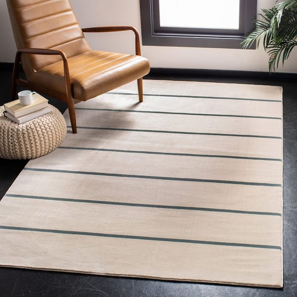 Orwell 2 ft. x 3 ft. Ivory/Navy Abstract Striped Area Rug