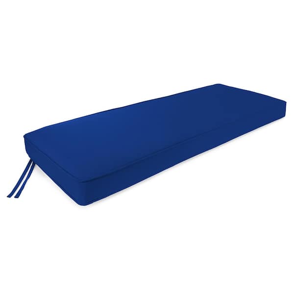 Jordan Manufacturing 47 in. L x 17 in. W x 3 in. T Outdoor Bench Cushion in Canvas Cobalt
