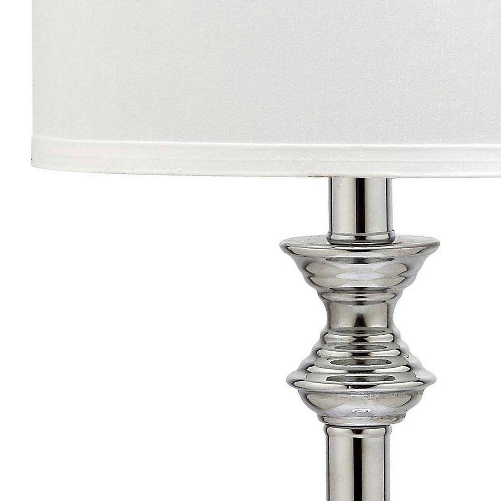 Erica 31" Clear Crystal and Chrome Candlestick Table Lamp Set
