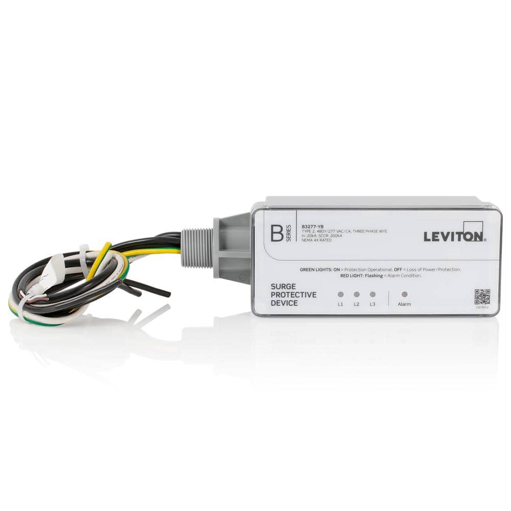 Leviton Type 2 Surge Protective Panel, 120/240-Volt AC, Split Phase, 130kA per Phase