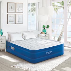 Home Support Aire Air Mattress with Built in Pump Puncture Resistance Vinyl Topper, 16" Queen
