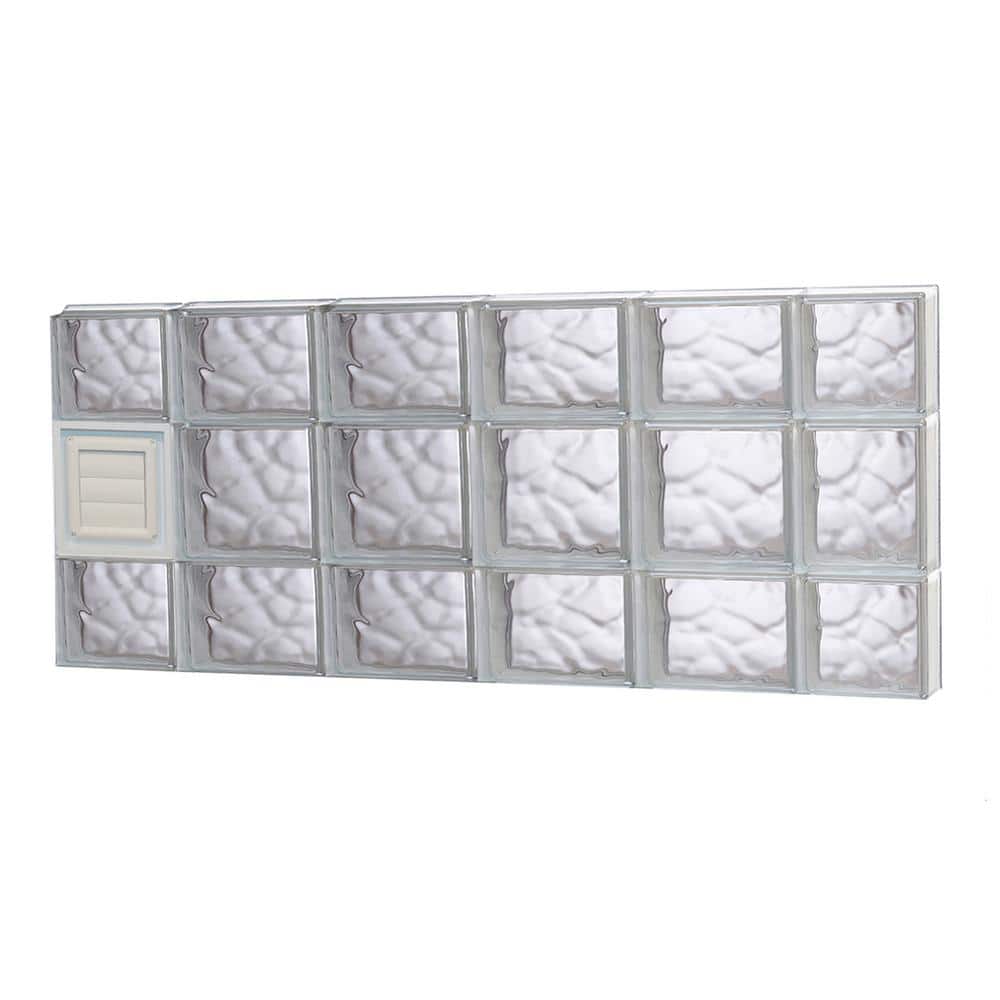42.5 in. x 19.25 in. x 3.125 in. Frameless Wave Pattern Glass Block Window with Dryer Vent price history on PriceWatchPro
