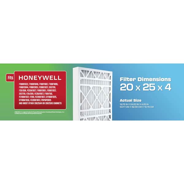 BestAir 20 x 25 x 4 Honeywell FPR 4 Air Cleaner Filter HW2025-8R