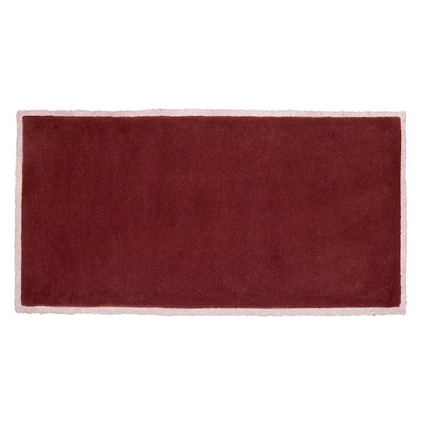 2 ft. x 5 ft. Contemporary Rectangular Area Rug, Plum Wine