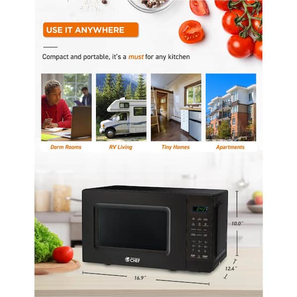 Comfee 20L Microwave Oven 700W Countertop Kitchen Cooker Black