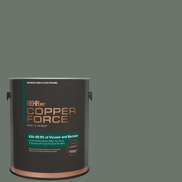 COPPER FORCE 1 gal. #PPU12-18 Heritage Park Semi-Gloss Enamel Virucidal and Antibacterial Interior Paint & Primer