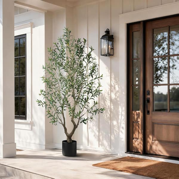 Vitalismo 7 ft. Artificial Olive Tree with Realistic Leaves Faux
