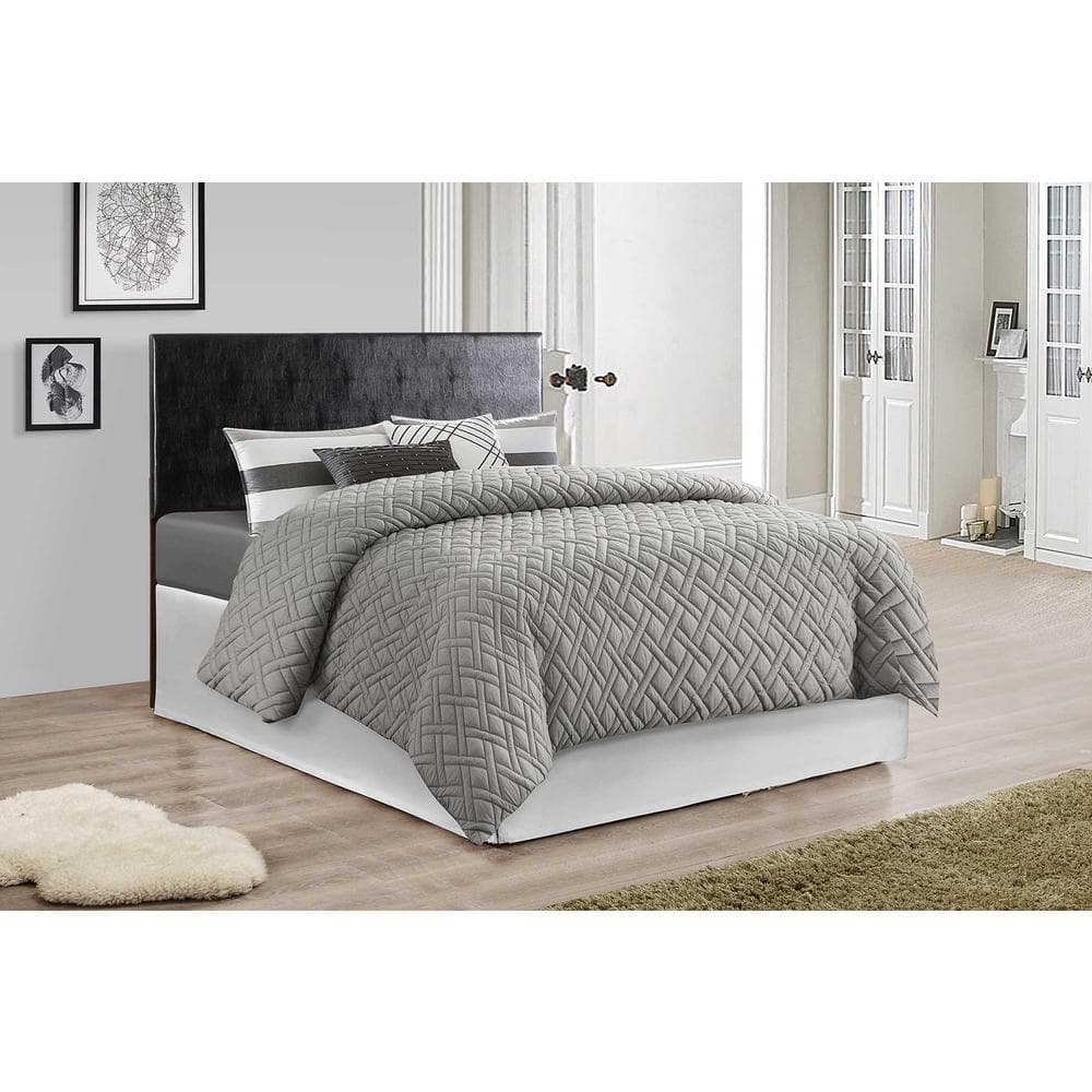 Nova Black Faux Leather Full Adjustable Headboard