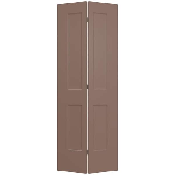 JELD-WEN 36 in. x 80 in. Smooth 2-Panel Brilliant White Solid Core Molded Composite Interior Closet Bi-fold Door