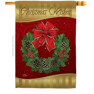 Decorative House Flags Set 0f 2 Christmas House flags 28 x 40 Double Sided 
