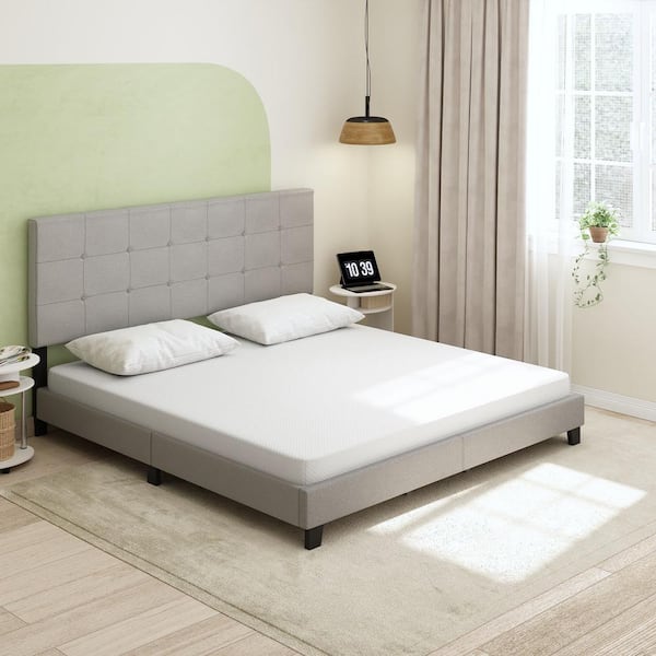 Furinno Tidur King Medium Firm Cooling Gel 5 In. Bed-in-a-Box Memory Foam Mattress