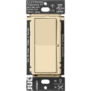 Claro Smart Switch for Caseta, On/Off Control of Lights/Fans, 5-Amp/Neutral Wire Required, Ivory (DVRF-5NS-IV)