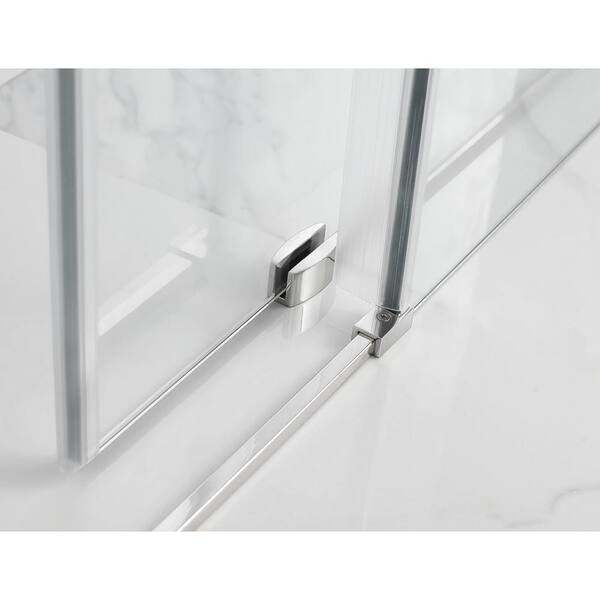 Shower corner, Fantasy, square, chrome ALU, clear glass 