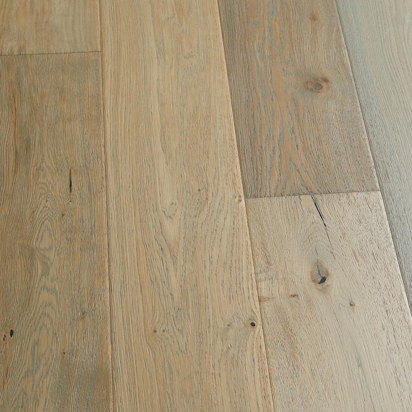 Malibu Wide Plank Surfside French Oak 9/16 in. T x 8.7 in. W Tongue & Groove Wirebrushed Engineered Hardwood Flooring (1357 sq.ft/plt)