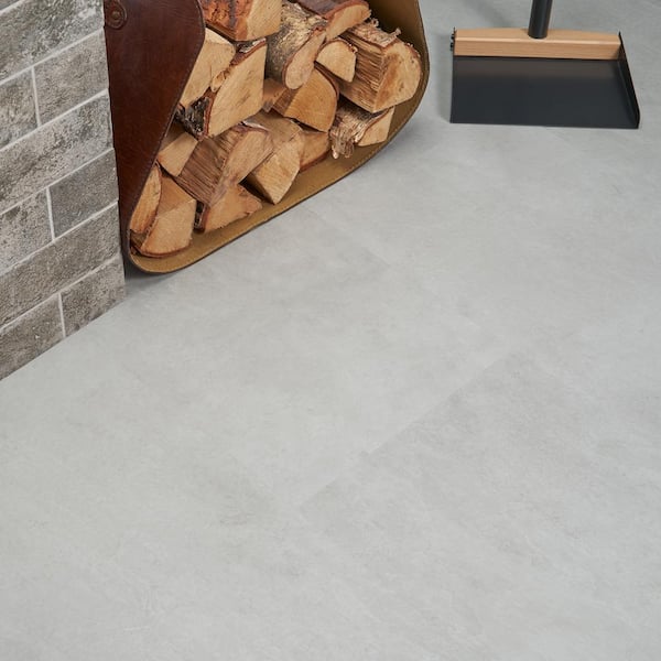 Cippia Slate Gray 28 MIL x 12 in. W x 24 in. L Click Lock Waterproof Luxury Vinyl Plank Flooring (23.45 sq. ft./Case)