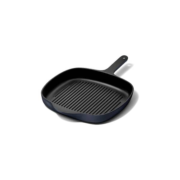 10.5 in. Cast Iron Grill Pan in Dark Navy