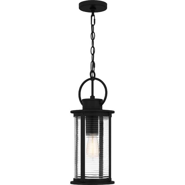 Quoizel Tilmore 19.25 in. 1-Light Matte Black Outdoor Pendant Light