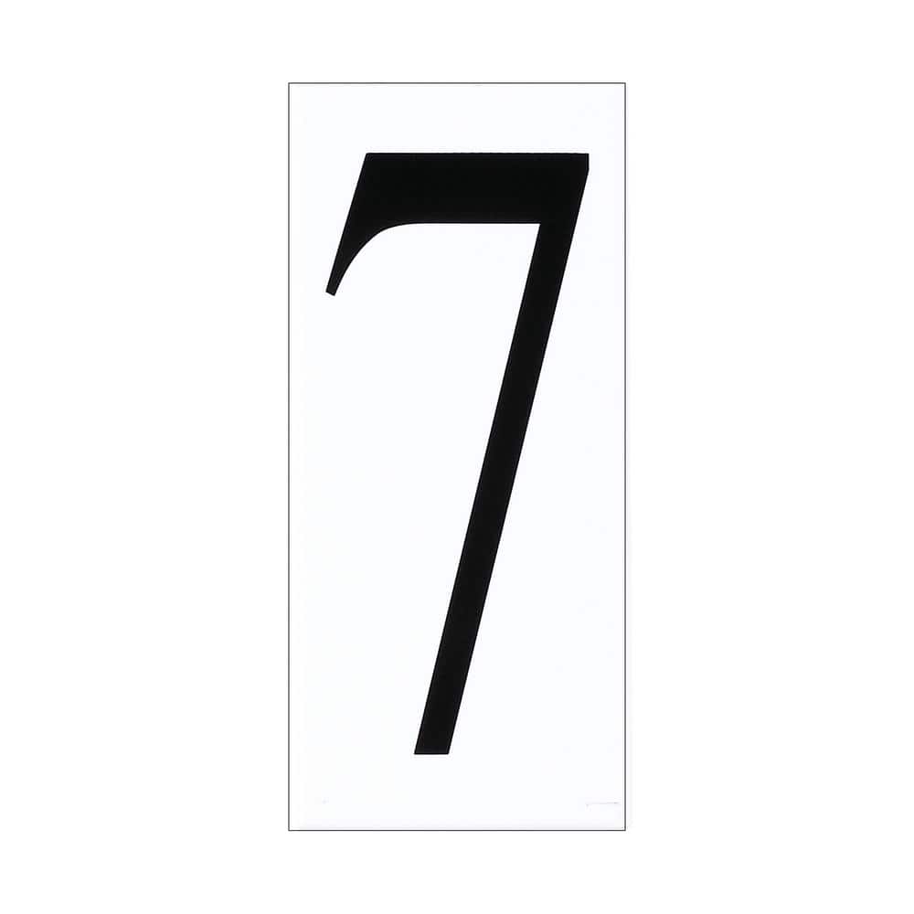 Address Light Collection White Plastic Number 7 Tile