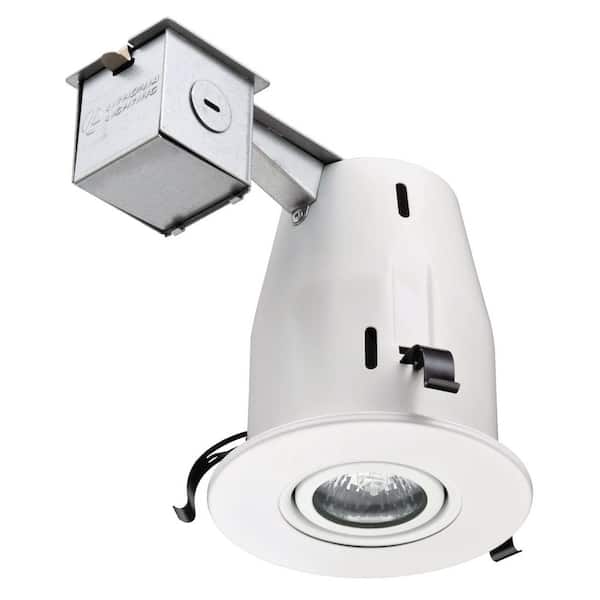Lithonia Lighting 4 in. GU10 Matte White Gimbal Recessed Kit