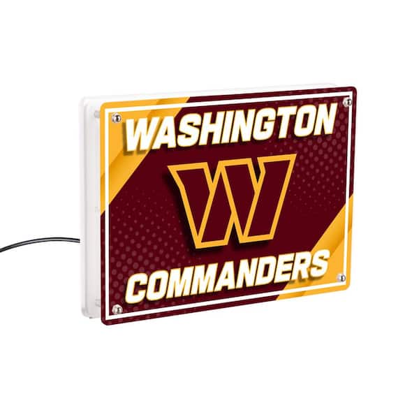 Evergreen Washington Commanders NFL Football Multicolor Rectangle Desklite LED Decor