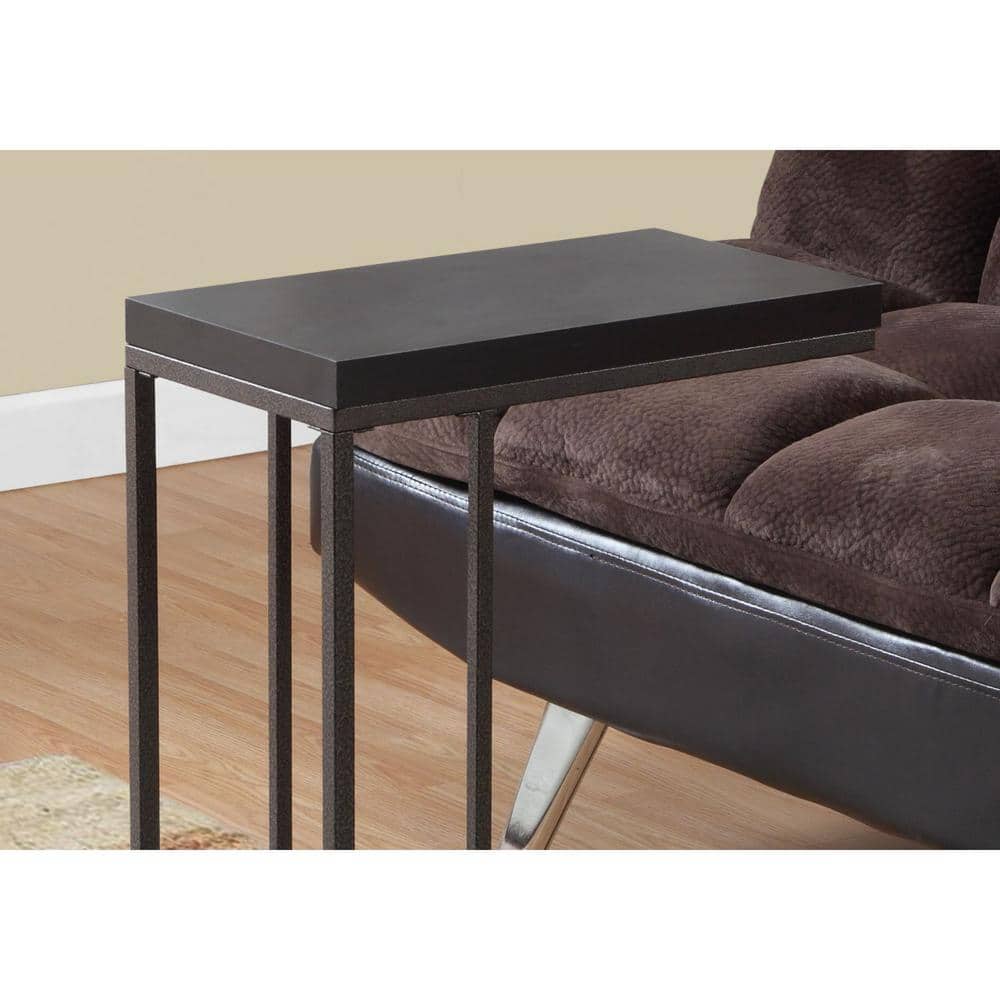 Cappuccino Particle Board and Metal Luxe Accent Table