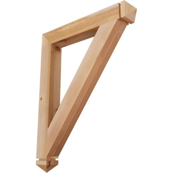 Ekena Millwork 3.5 in. x 38 in. x 30 in. Western Red Cedar Traditional Arts and Crafts Smooth Bracket
