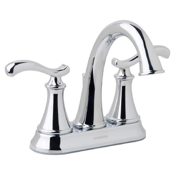 Symmons Sophia 4 in. Centerset 2-Handle Bathroom Faucet with Drain Assembly in Chrome