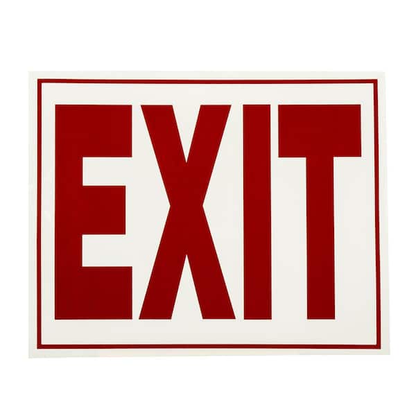 8 in. x 11 in. Glow-in-the-Dark Aluminium Exit Sign