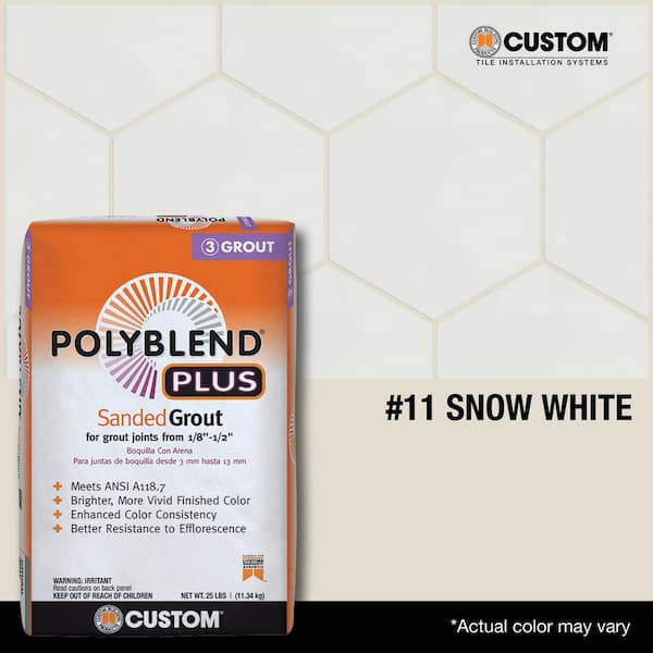 Polyblend Plus #11 Snow White 25 lb. Sanded Grout