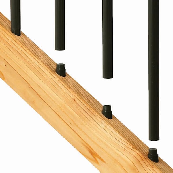 Black Round Classic Stair Plastic Baluster Connector (20-Pack)