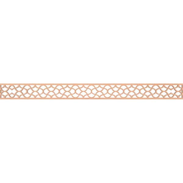 Ekena Millwork Resort Fretwork 0.25 in. D x 46.375 in. W x 4 in. L Alder Wood Panel Moulding