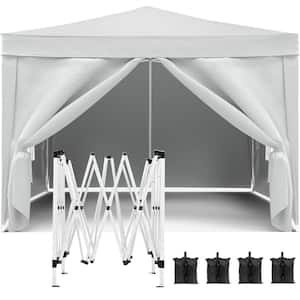 10 ft. x 10 ft. Pop Up Canopy Outdoor Portable Party Folding Tent with 4-Removable Sidewalls