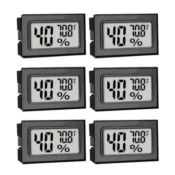 Mini Digital Display Hygrometer Wireless Thermometer Indoor Precision Temperature Humidity Monitor, 6 Pack