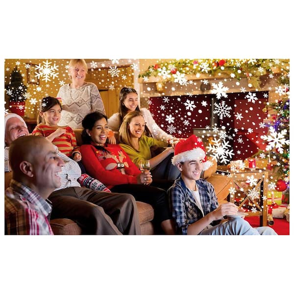 Afoxsos Dual-Head Christmas Snowflake Projector Light, IP65