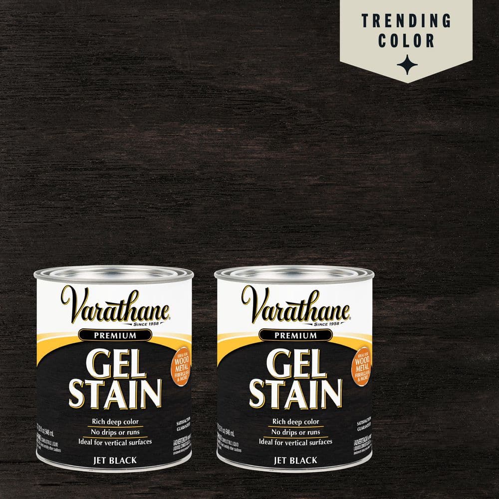 Varathane 1 qt. Jet Black Semi-Transparent Gel Interior Wood Stain