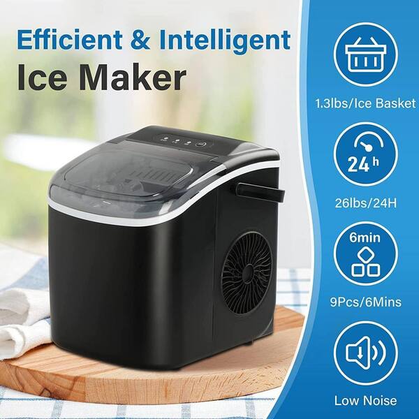 Black+decker 26 lb. Capacity Portable Ice Maker in Stainless Steel