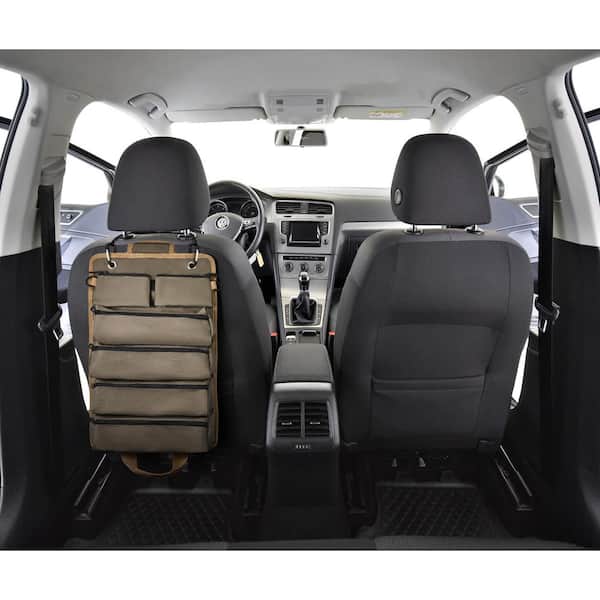 16 in. Canvas Roll Up Tool Bag Organizer with Detachable Pouches, Portable Tool Roll for Mechanic and Electrici